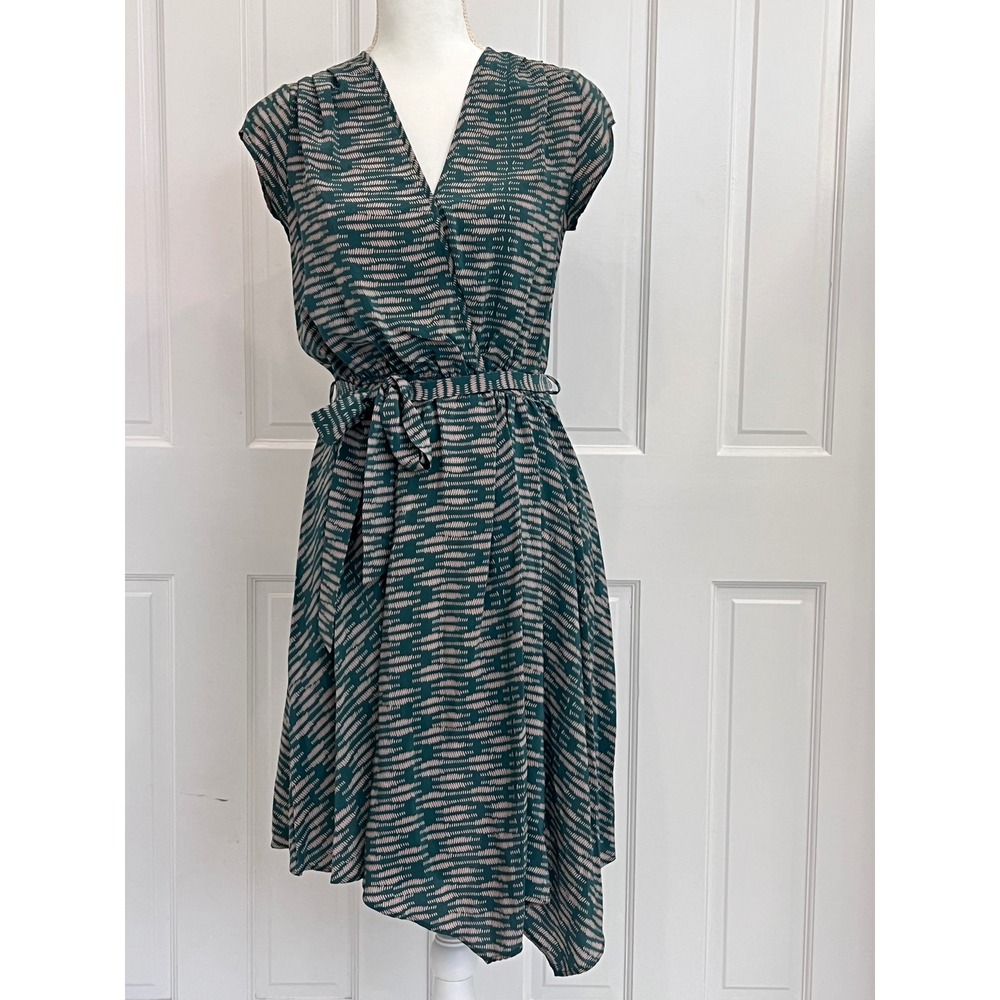 Women's Charles Jade silk green and pink dress size XS/TP